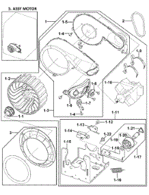 Motor Assy parts for Samsung Dryer DV419AEU/XAA-0000 / from AppliancePartsPros.com