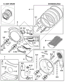 Drum Assy parts for Samsung Dryer DV448AEE/XAA-0000 / from AppliancePartsPros.com