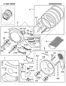 Drum Assy parts for Samsung Dryer DV448AGP/XAA-0000 / from AppliancePartsPros.com