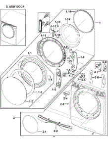 Front Assy parts for Samsung Dryer DV409AGR/XAA-0000 / from AppliancePartsPros.com