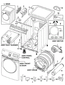 Main Assy parts for Samsung Dryer DV409AGR/XAA-0000 / from AppliancePartsPros.com