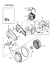 Motor Assy parts for Samsung Dryer DV337AGL/XAA-0000 / from AppliancePartsPros.com