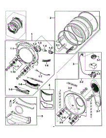 Drum Assy parts for Samsung Dryer DV331AER/XAA-0000 / from AppliancePartsPros.com