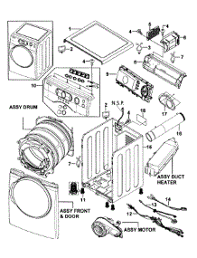 Main Assy parts for Samsung Dryer DV337AEG/XAA-0000 / from AppliancePartsPros.com