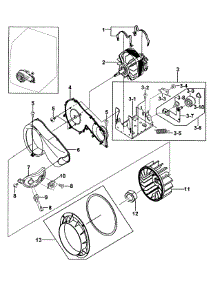 Motor Assy parts for Samsung Dryer DV337AEG/XAA-0000 / from AppliancePartsPros.com