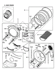 Drum Assy parts for Samsung Dryer DV328AGW/XAA-0000 / from AppliancePartsPros.com