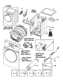Main Assy parts for Samsung Dryer DV328AGW/XAA-0000 / from AppliancePartsPros.com