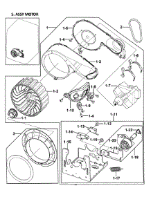 Motor Assy parts for Samsung Dryer DV328AGW/XAA-0000 / from AppliancePartsPros.com