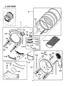 Drum Assy parts for Samsung Dryer DV328AEW/XAA-0000 / from AppliancePartsPros.com