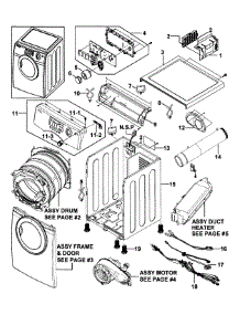 Main Assy parts for Samsung Dryer DV2C6BEW/XAA-0000 / from AppliancePartsPros.com