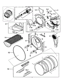 Drum Assy parts for Samsung Dryer DV316LEW/XAA-0000 / from AppliancePartsPros.com