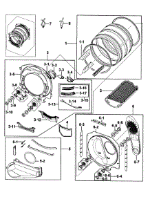 Drum Assy parts for Samsung Dryer DV218AEW/XAA-0000 / from AppliancePartsPros.com