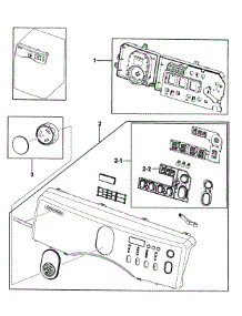 Control Panel parts for Samsung Dryer DV219AGB/XAA-0000 / from AppliancePartsPros.com