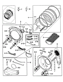 Drum Assy parts for Samsung Dryer DV219AGB/XAA-0000 / from AppliancePartsPros.com
