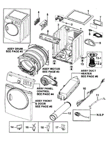 Main Assy parts for Samsung Dryer DV219AEB/XAA-0000 / from AppliancePartsPros.com