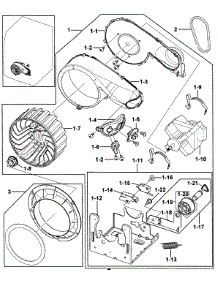 Motor Assy parts for Samsung Dryer DV209AGW/XAA-0000 / from AppliancePartsPros.com