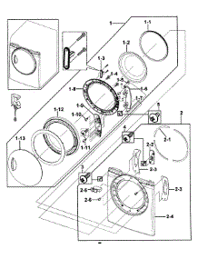 Door Assy parts for Samsung Dryer DV218AGB/XAA-0000 / from AppliancePartsPros.com