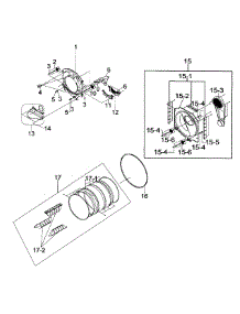 Drum Assy parts for Samsung Dryer DV206AGS/XAA-0000 / from AppliancePartsPros.com