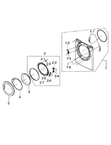 Front Assy parts for Samsung Dryer DV206AGS/XAA-0000 / from AppliancePartsPros.com