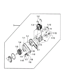 Motor Assy parts for Samsung Dryer DV206AGS/XAA-0000 / from AppliancePartsPros.com