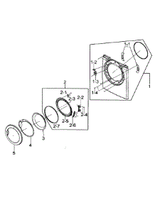 Front Assy parts for Samsung Dryer DV206AES/XAA-0000 / from AppliancePartsPros.com