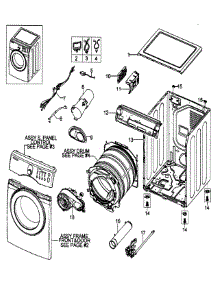 Cabinet Assy parts for Samsung Dryer DV203AGS/XAA-0000 / from AppliancePartsPros.com