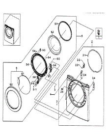 Door Assy parts for Samsung Dryer DV203AGS/XAA-0000 / from AppliancePartsPros.com
