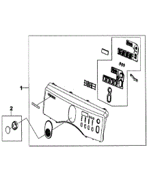 Control Panel parts for Samsung Dryer DV203AEW/XAA-0000 / from AppliancePartsPros.com