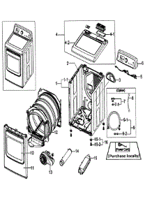 Main Assy parts for Samsung Dryer DV5471AEP/XAA / from AppliancePartsPros.com