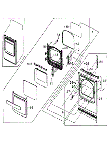 Door Assy parts for Samsung Dryer DV5471AGW/XAA / from AppliancePartsPros.com