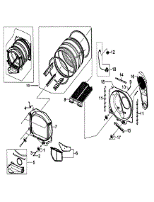 Drum Assy parts for Samsung Dryer DV5471AGW/XAA / from AppliancePartsPros.com