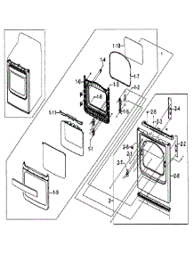 Door Assy parts for Samsung Dryer DV5471AEW/XAA / from AppliancePartsPros.com