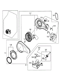 Motor Assy parts for Samsung Dryer DV5471AEW/XAA / from AppliancePartsPros.com
