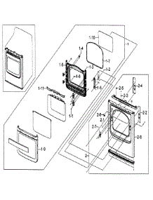 Door Assy parts for Samsung Dryer DV5451AGW/XAA / from AppliancePartsPros.com