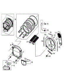 Drum Assy parts for Samsung Dryer DV5451AGW/XAA / from AppliancePartsPros.com