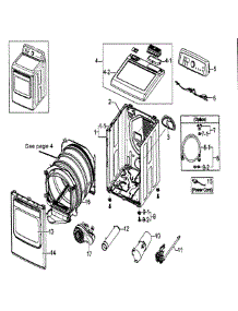 Main Assy parts for Samsung Dryer DV5451AGW/XAA / from AppliancePartsPros.com