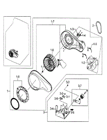 Motor Assy parts for Samsung Dryer DV5451AGW/XAA / from AppliancePartsPros.com