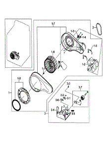 Motor Assy parts for Samsung Dryer DV5471AGP/XAA / from AppliancePartsPros.com