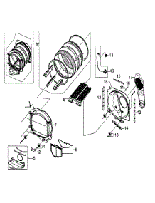 Drum Assy parts for Samsung Dryer DV5451AEW/XAA / from AppliancePartsPros.com