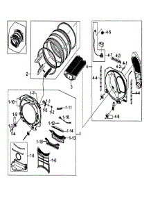 Gas / Electric Dryer  Drum Assy parts for Samsung Dryer DV511AGR/XAA / from AppliancePartsPros.com