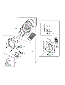 Drum Assy parts for Samsung Dryer DV410AER/XAA / from AppliancePartsPros.com