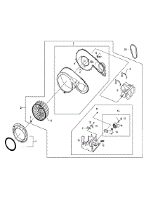 Motor Assy parts for Samsung Dryer DV410AER/XAA / from AppliancePartsPros.com