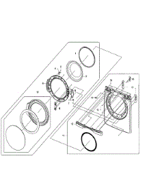 Door Assy parts for Samsung Dryer DV410AGR/XAA / from AppliancePartsPros.com