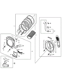 Drum Assy parts for Samsung Dryer DV410AGR/XAA / from AppliancePartsPros.com