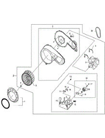 Motor Assy parts for Samsung Dryer DV410AGR/XAA / from AppliancePartsPros.com