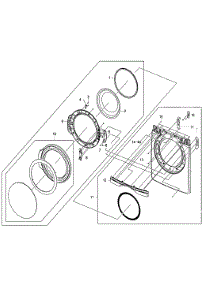 Door Assy parts for Samsung Dryer DV410AGW/XAA / from AppliancePartsPros.com