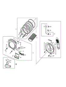 Drum Assy parts for Samsung Dryer DV410AGW/XAA / from AppliancePartsPros.com
