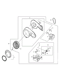 Motor Assy parts for Samsung Dryer DV410AGW/XAA / from AppliancePartsPros.com