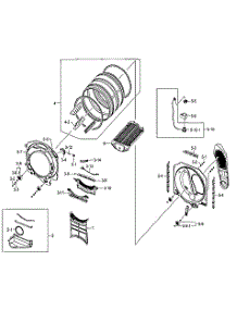 Residential Dryer  Drum parts for Samsung Dryer DV520AEW/XAA / from AppliancePartsPros.com