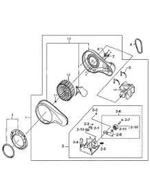 Residential Dryer  Motor parts for Samsung Dryer DV520AEW/XAA / from AppliancePartsPros.com